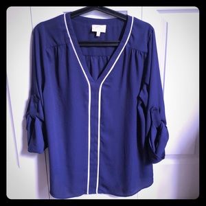 Collective concepts navy blue top.